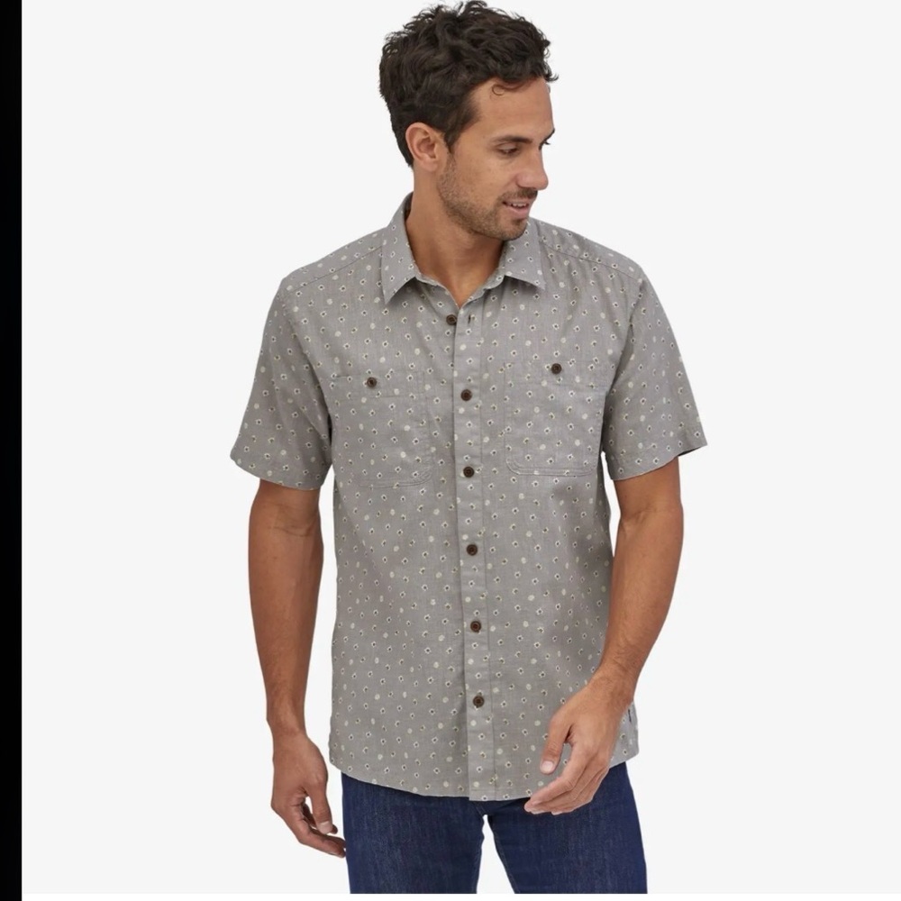 Patagonia Organic Cotten and Hemp Blend Gray Men's Shirt